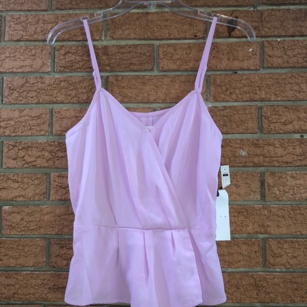 💜LEITH💜NWT LAVENDER FAUX WRAP CAMISOLE💜 - Picture 2 of 8